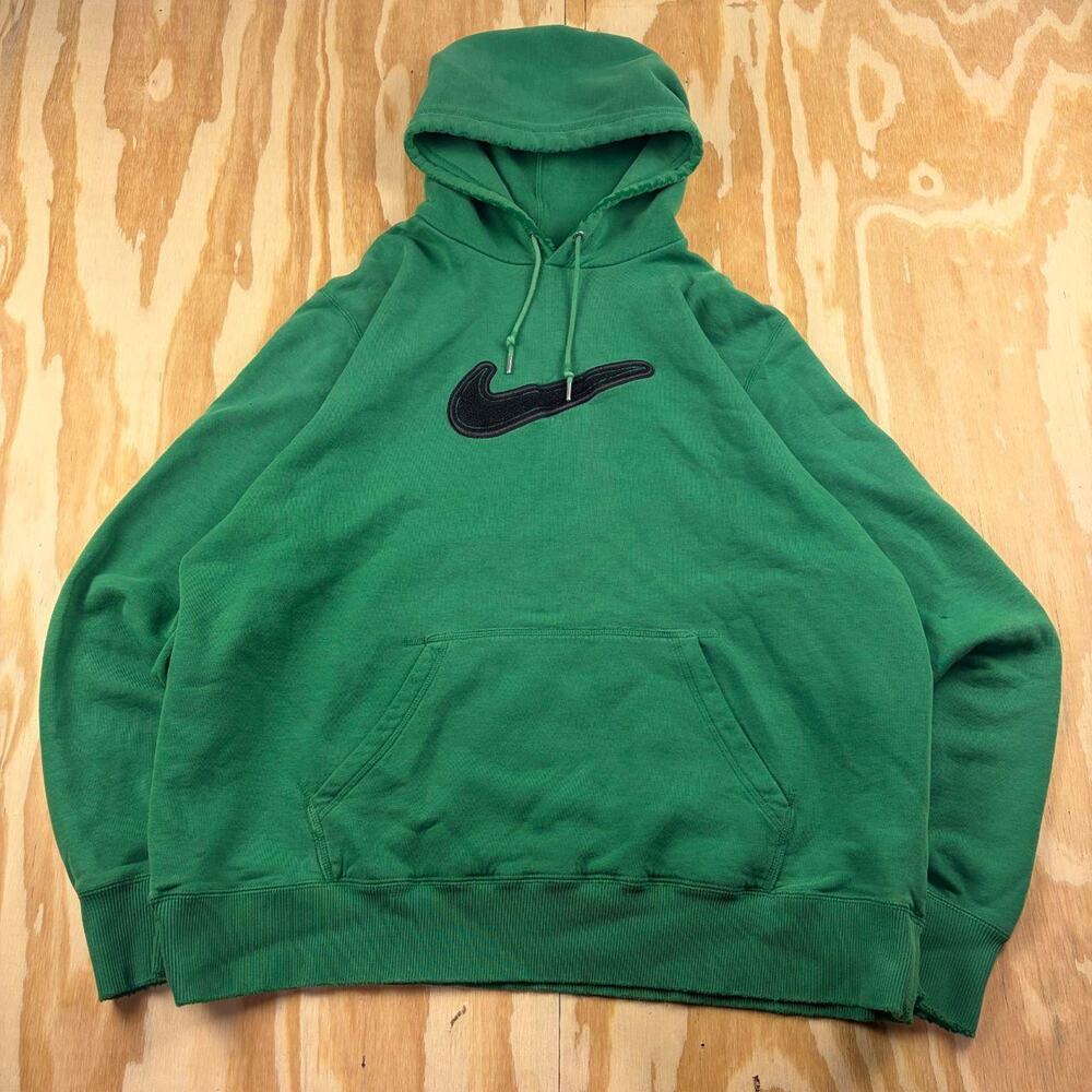 Vintage Y2K Nike Big Swoosh Hoodie – Green – Men’s XL